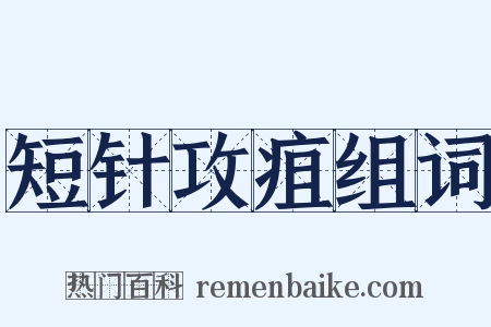 短针攻疽组词是什么意思的图片